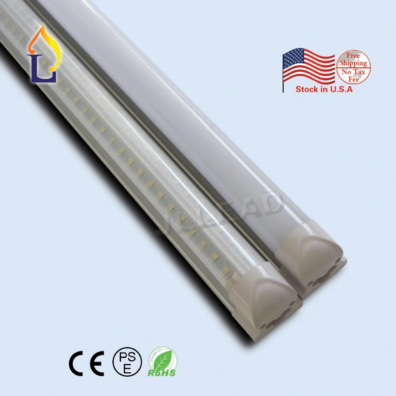 10 шт./лот LED T8 integrated V форму трубки света 4ft/5ft/6ft/8ft AC110 277V двойной pcb высокое яркость v
