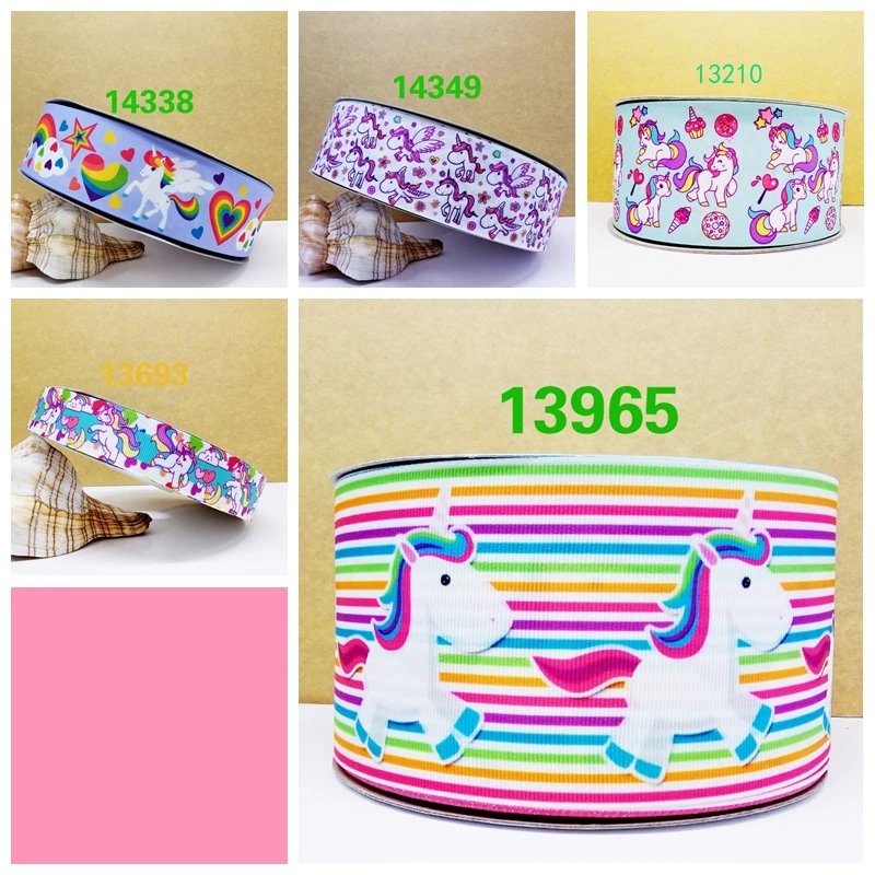 Бесплатная доставка 50 ярдов корсажная лента с принтом единорога 13693|printed grosgrain