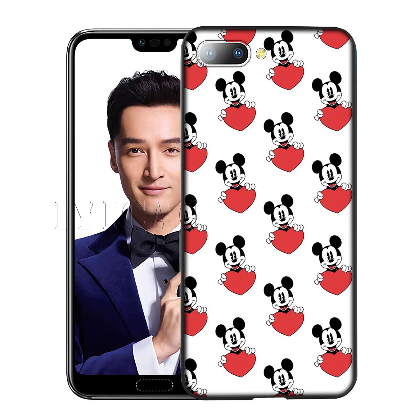 IYICAO Mickey Mouse love Silicone Soft Case for Huawei Y7 Y6 Prime Y9 2018 Honor 8C 8X 8 9 10 Lite 6A 7C 7X 7A Pro |