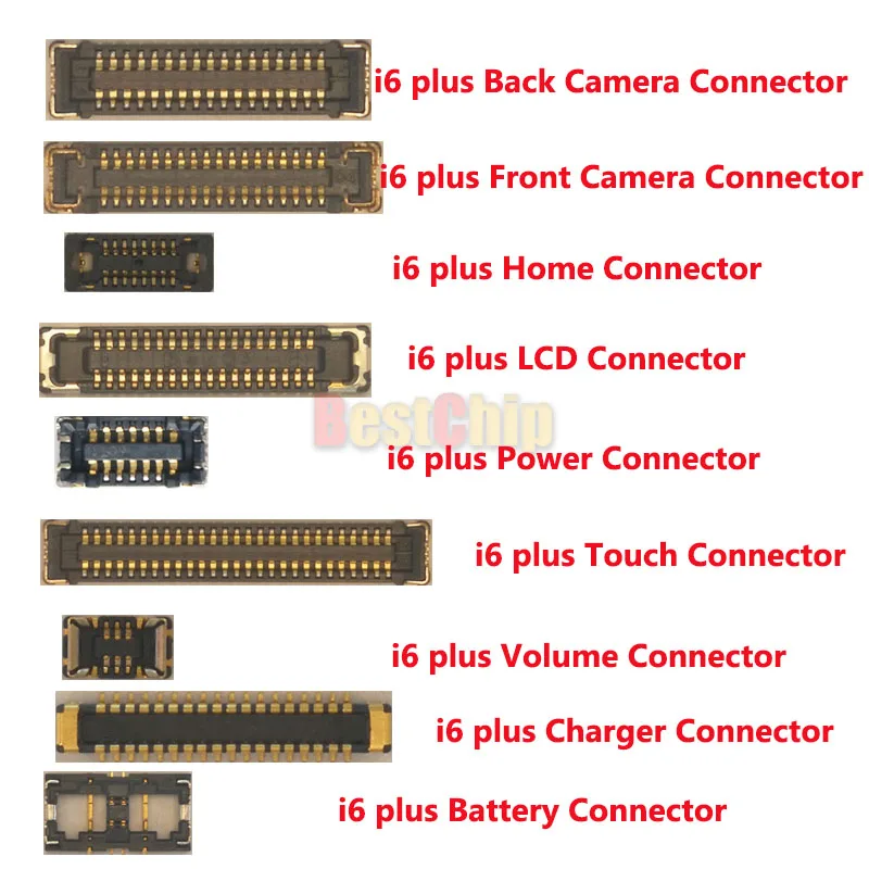 2 компл./лот 18 шт. FPC Разъемы для iPhone 6 plus 5 дюймов ЖК-дисплей сенсорная мощность
