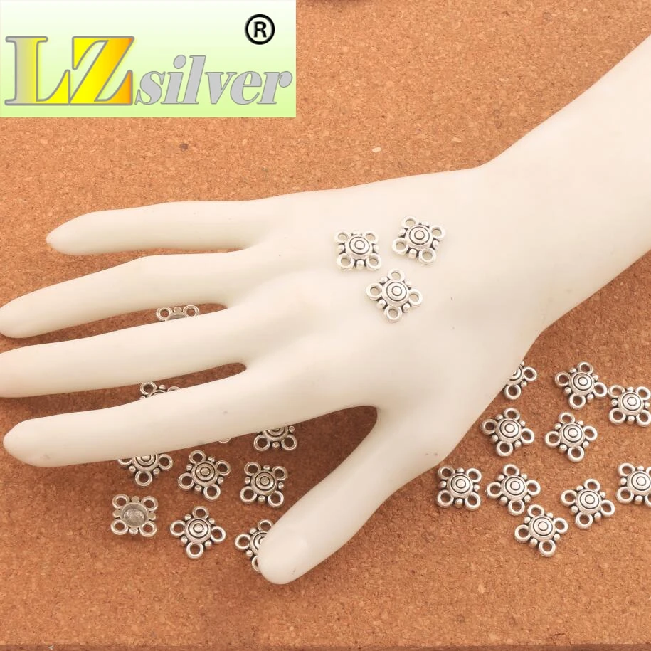 

4-Hole Connector Link Charms Pendant Fit Necklace Bracelets Jewelry DIY L1716 14.7x11.9mm 30pcs Zinc Alloy