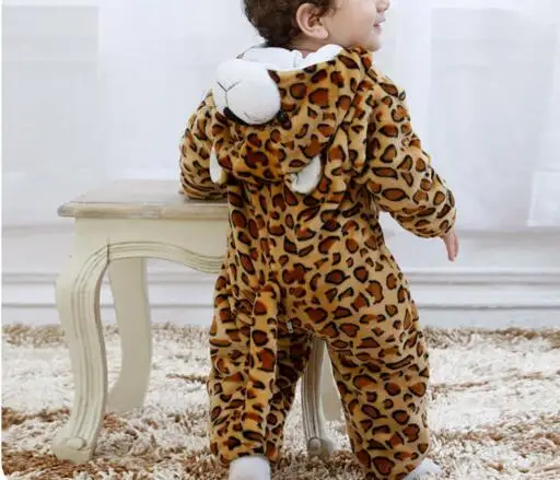 

Toddler Unisex-baby spring and autumn thin Jumpsuit Christmas Romper Onesie Outfits Suit Leopard