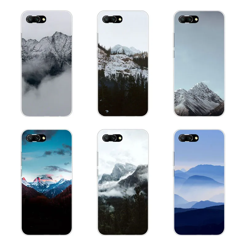 huawei honor 10 9 8 lite 7x 6c 7a pro Case mountain peak Soft TPU Back Cover for Phone protect Bags cases |
