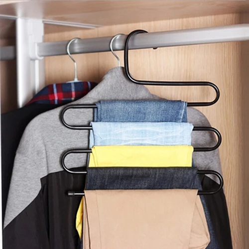 Креативная s-образная вешалка для штанов Многоуровневая одежды | Дом и сад