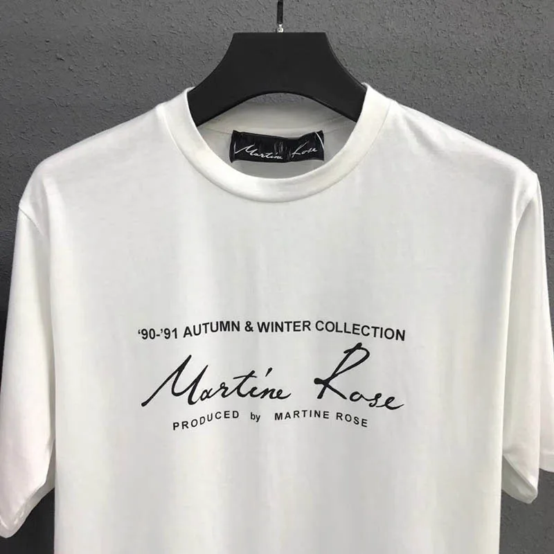 2 Футболка Martine Rose для мужчин и женщин, хлопок, 19SS, уличная одежда, Harajuku, футболки, Camisetas Hombre, фирменная футболка Martine Rose - Цвет: 2
