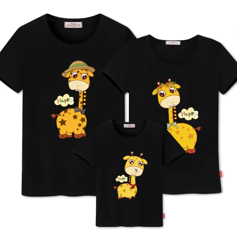 Одинаковая семейная одежда платья для мамы и дочки Семейные футболки модная