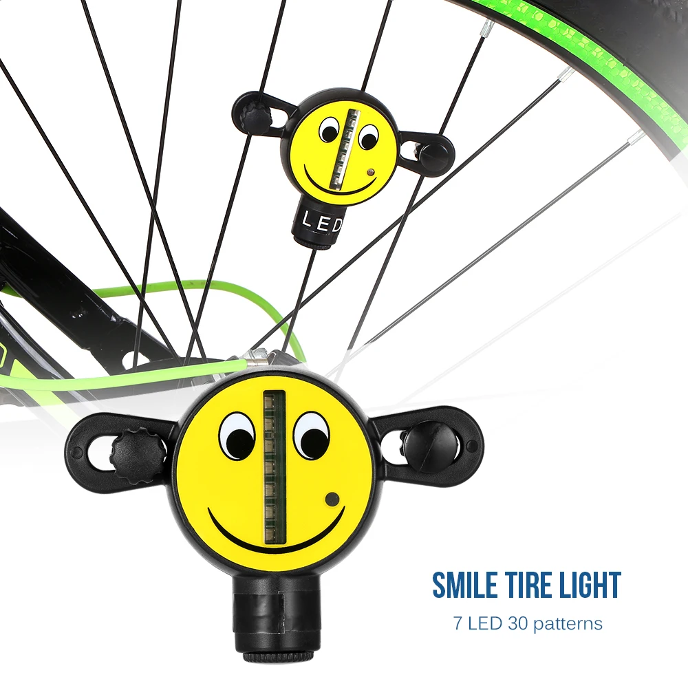Горячие Продажа Новые 7 светодиодный велосипед улыбка колесо светильник