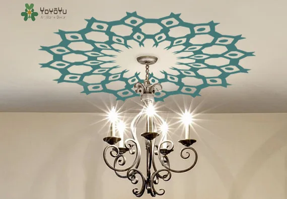 Потолок медальон наклейка Медь Племенной современный в ацтекском стиле