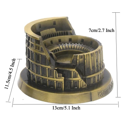 Roman Colosseum ERMAKOVA Металл всемирно известная архитектурная модель здания статуя ориентир туристический сувенир украшение для дома и офиса - Цвет: Roman Colosseum