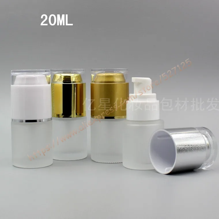 20 мл Прозрачный матовый Стекло бутылка с белого цвета и акриловой крышкой.