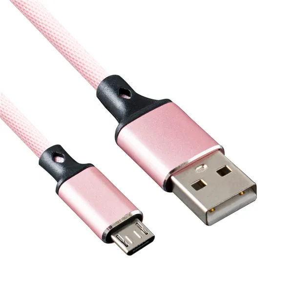 Розовый Ersuki Micro USB кабель 3.0A Быстрая зарядка кабель Данные синхронизировать мобильный телефон кабели для samsung huawei Xiaomi LG Andriod Microusb - Цвет: Розовый