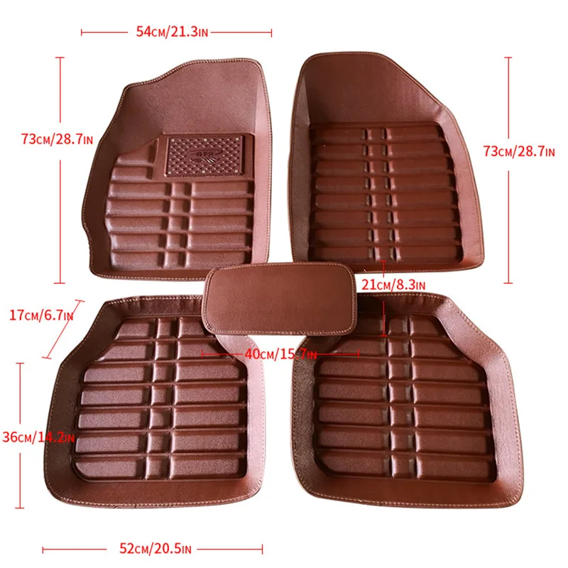 

Universal Summer Cool Leather Car Foot Mats Fit for Citroen C2 C3 C3-XR C4 Aircross C4 Picasso C5 C6 DS3 DS4 DS5 Models Car