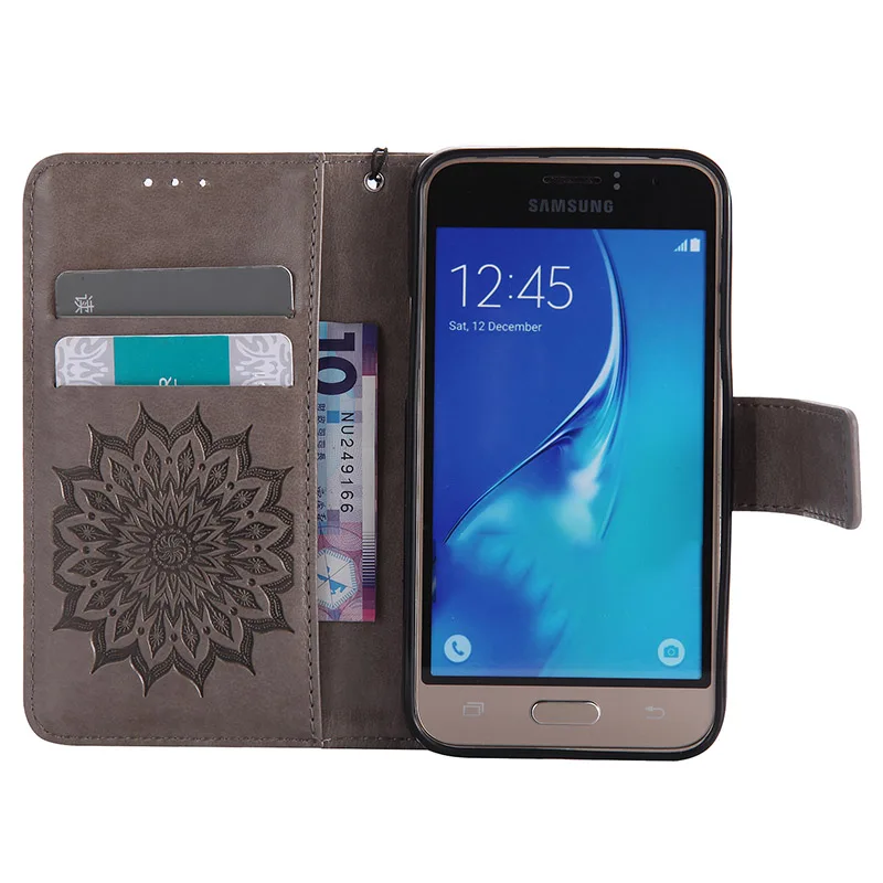 Чехол s для Fundas samsung Galaxy J1 2016 J120 чехол Coque J120F телефона откидная подставка