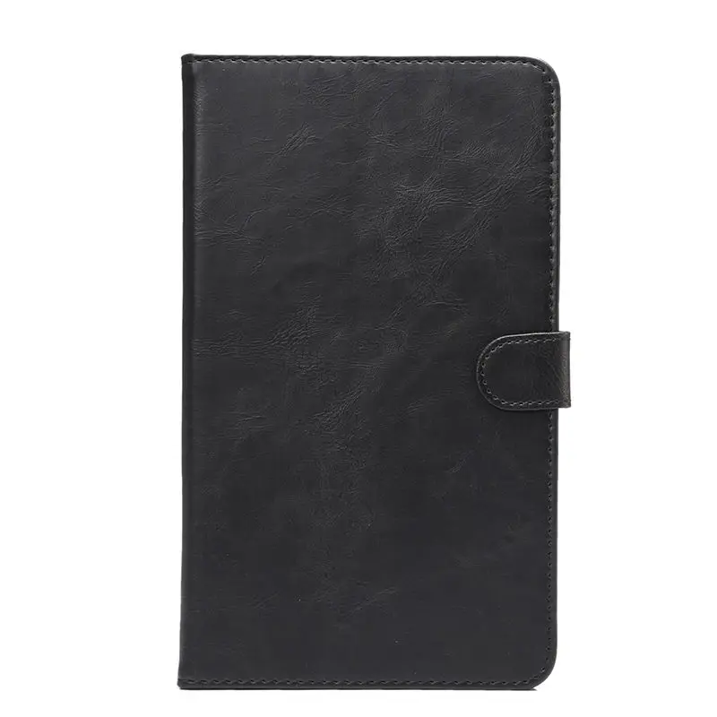 Смарт Защитный кожаный чехол для Huawei MediaPad m2 m2-801w m2-803l Huawei m2 8.0 Tablet Case Роскошные Crazy Horse узор - Цвет: Black