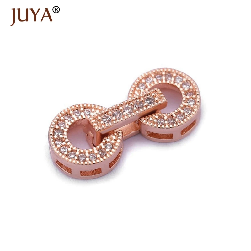 rose gold Фурнитура для бижутерии,фурнитура для украшений,застежка,жемчуг фермуар,застежки для бижутерии,застежки для браслетов,застежка для бус,высокое качество,Металл- медь,блестящий цирконий,цвет может держаться долго - Цвет: rose gold