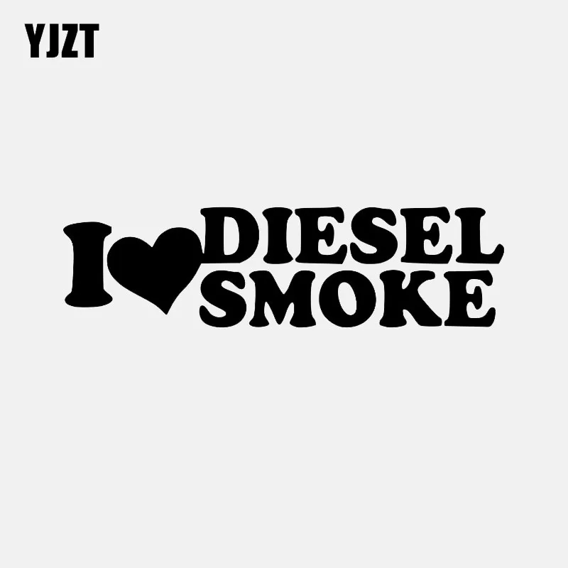 YJZT 17 см * 4 5 веселая I love дизельный Дым Виниловая наклейка автомобильная черные
