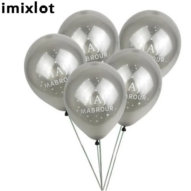 Imixlot 10 шт Серебряный Золотой цвет с алфавитным узором латексный воздушный шарик