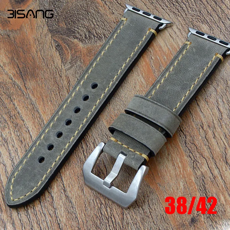 Ремешок из натуральной кожи для Apple Watch Band 44 мм 40 42 38 Series 4 3 2 1 iWatch|band bracelet|watch strap