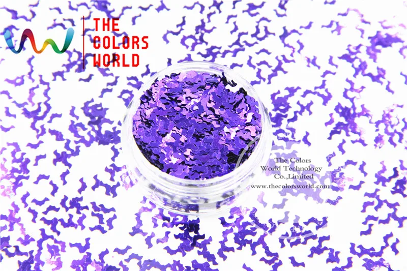 Eggplant Purple Color Bat shape Size :5mm Glitter spangles for Nail Art and DIY supplies Holiday decorations | Красота и здоровье