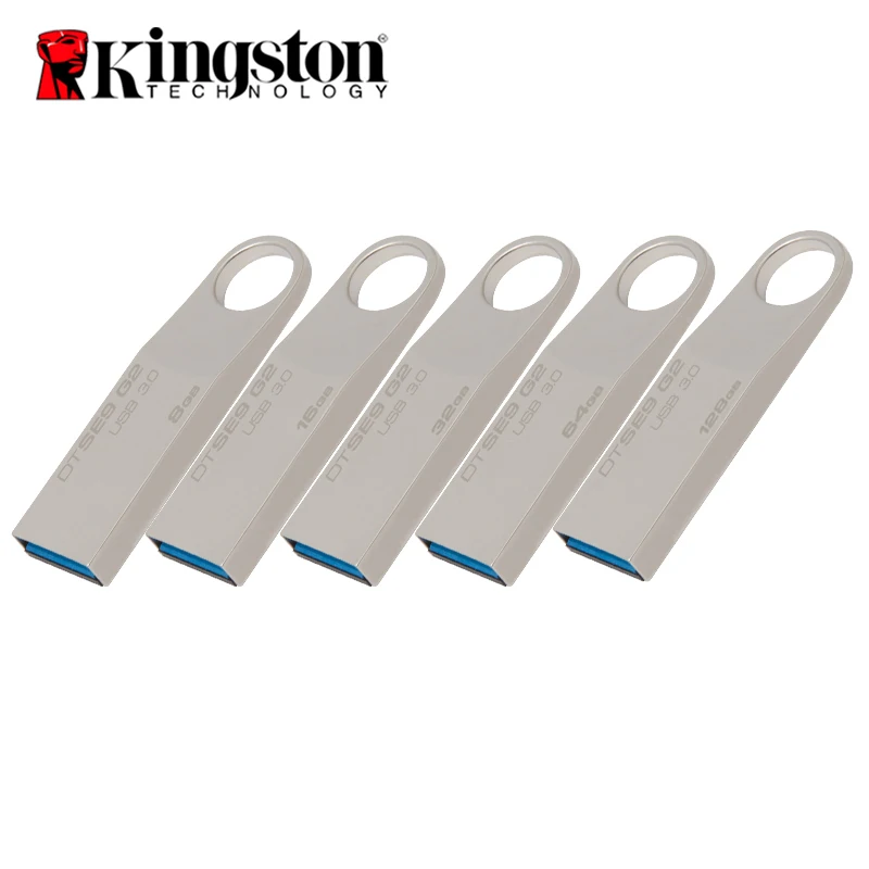 Kingston USB 3,0 DataTraveler USB флеш-накопитель флешки U Stick DTSE9G2 8 ГБ 16 ГБ 32 ГБ 64 Гб 128 ГБ флеш-накопитель металлическая флеш-память