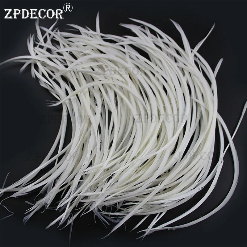 Wholesale Top Quality Goose Biots Feathers for crafts plumes 4-8inch/10-20cm DIY Jewelry Plume Feather Wedding Home decoration - Цвет: Белый