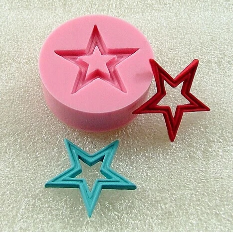Мини винтажная открытая Звезда Гибкая форма силиконовая для рукоделия