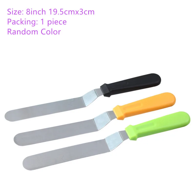 8 inch 1pc Скребок для торта плавные регулируемые шпатели для мастики инструменты для выпечки тортов Кондитерский Резак аксессуары для выпечки инструменты для украшения торта - Цвет: 8 inch 1pc