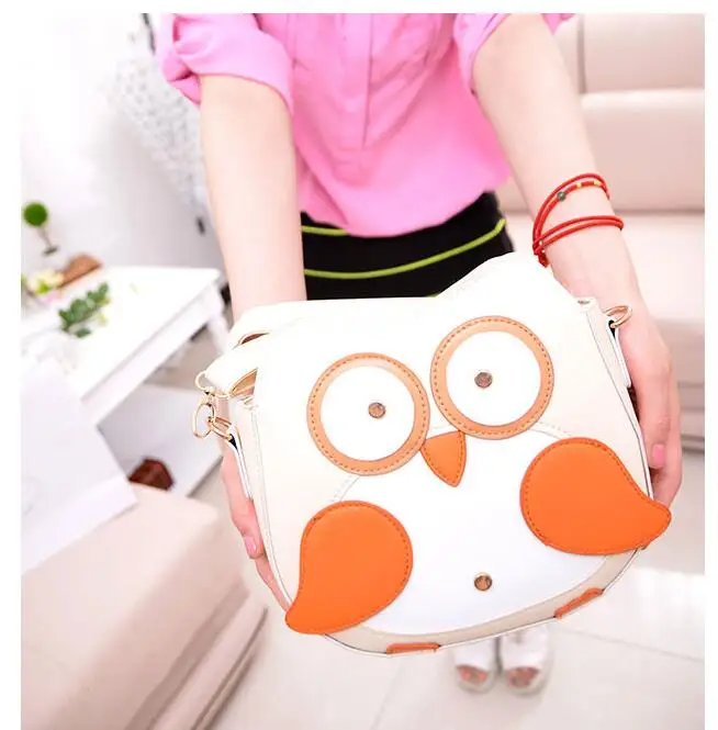 

2021 Cute Owl PU Cross body Shoulder Bag Summer Female Casual Owl Design Messenger Bag