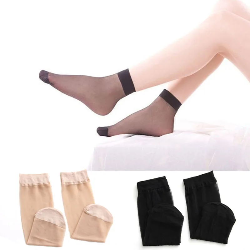 5 пар женские носки 2017 короткие тонкие прозрачные шелковые с кристаллами летние