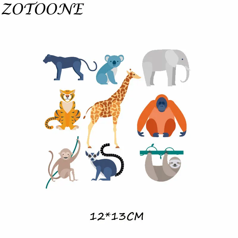 ZOTOONE DIY теплопередача милый мультфильм животных сочетание железа на патчи аппликация Детская одежда платье футболка куртка украшение - Цвет: 467