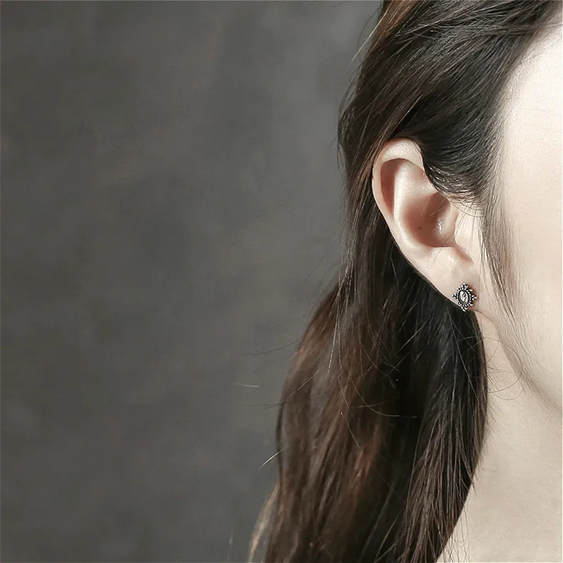 Женские серьги-гвоздики Flyleaf винтажные простые серьги овальной формы из