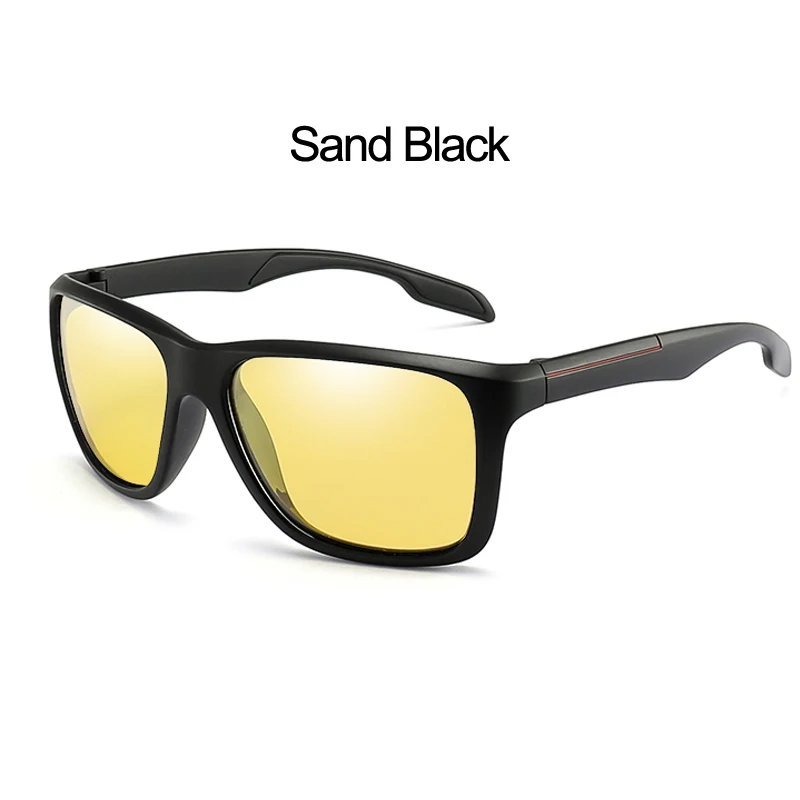 SandBlack Фотохромные, меняющие цвет, солнцезащитные очки es, мужские, поляризационные, хамелеон, солнцезащитные очки, ночное видение, желтые линзы, стекло es для вождения, спортивное стекло - Цвет линз: SandBlack