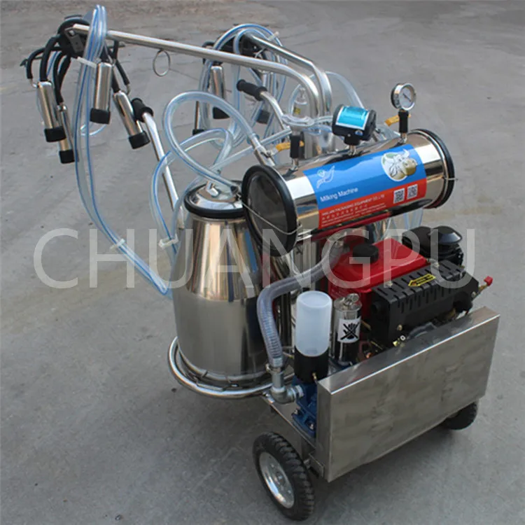 Двухковшовый дизельный двигатель портативная Доильная машина для