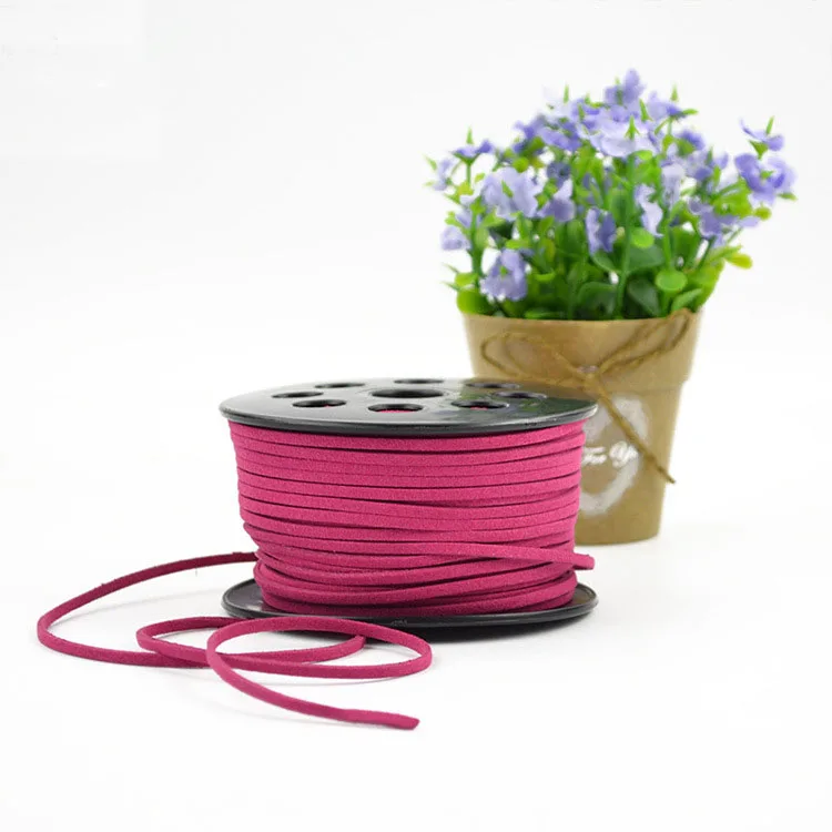 3мм*50ярд/лот ручная работа искусственная замша ленты украшение для обертывания подарков декор флористических аксессуаров материалы.