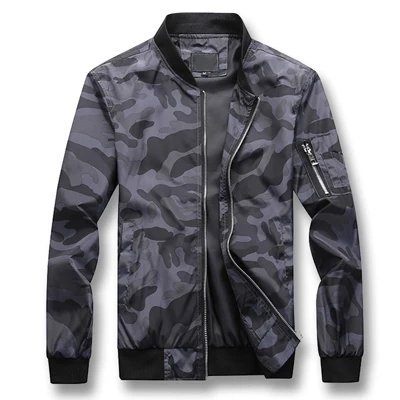 Gray ISurvivor Мужские Винтажные камуфляжные куртки и пальто Hombre Jaqueta Masculina, мужские повседневные Модные приталенные куртки большого размера - Цвет: Gray
