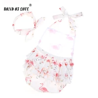 newborn baby rompers girls romperheadband infant cotton jumpsuit sleeveless jumpsuit newborn baby girl clothes 2 color jumpsuit