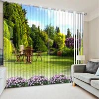 new romantic photo customize size 3d curtains forest garden custom curtains home and decor curtain for living