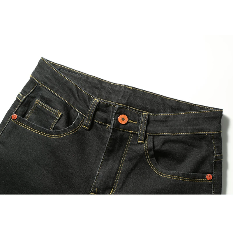 Джинсы Мужчины 2016 Осень Простой Черный/Синий Узкие Стрейч джинсы Большие Высокие