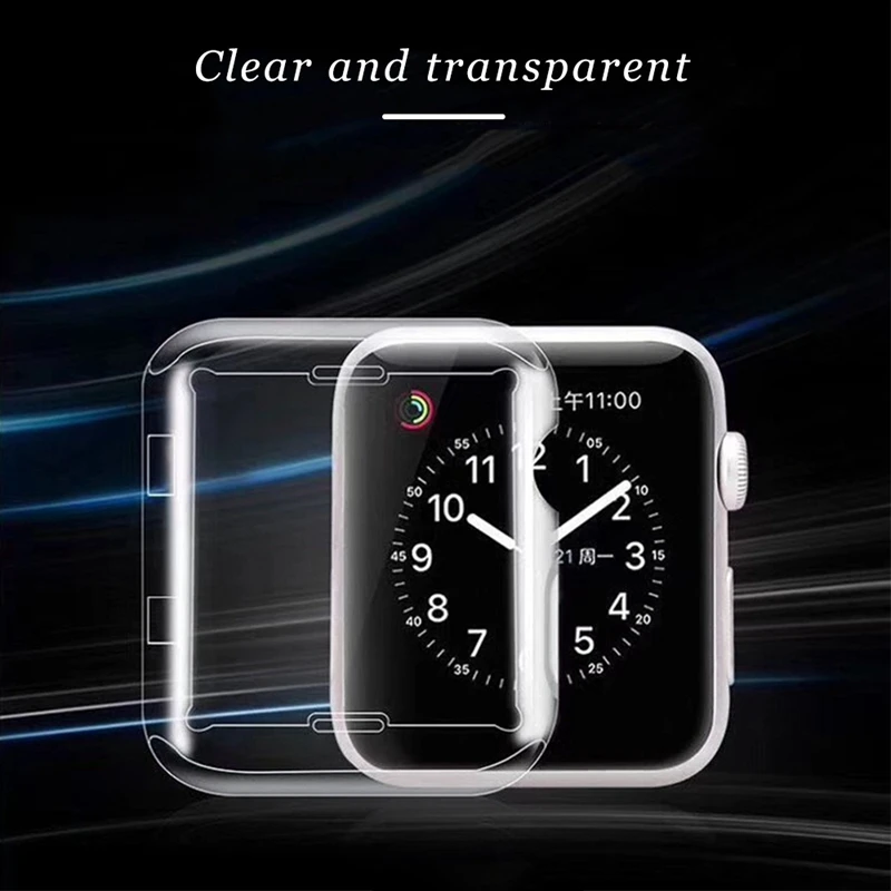 Мягкий и тонкий чехол для Apple Watch мягкий из тпу 38 мм/42 мм iWatch защитный серии 3 2 |