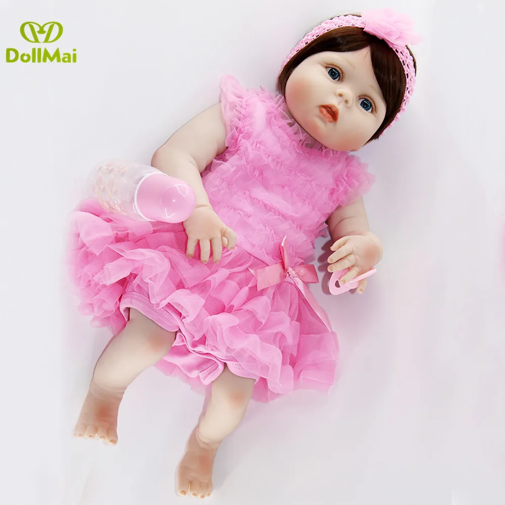 Кукла Bebe reborn полностью силиконовая кукла для маленьких девочек 23 &quot57 см