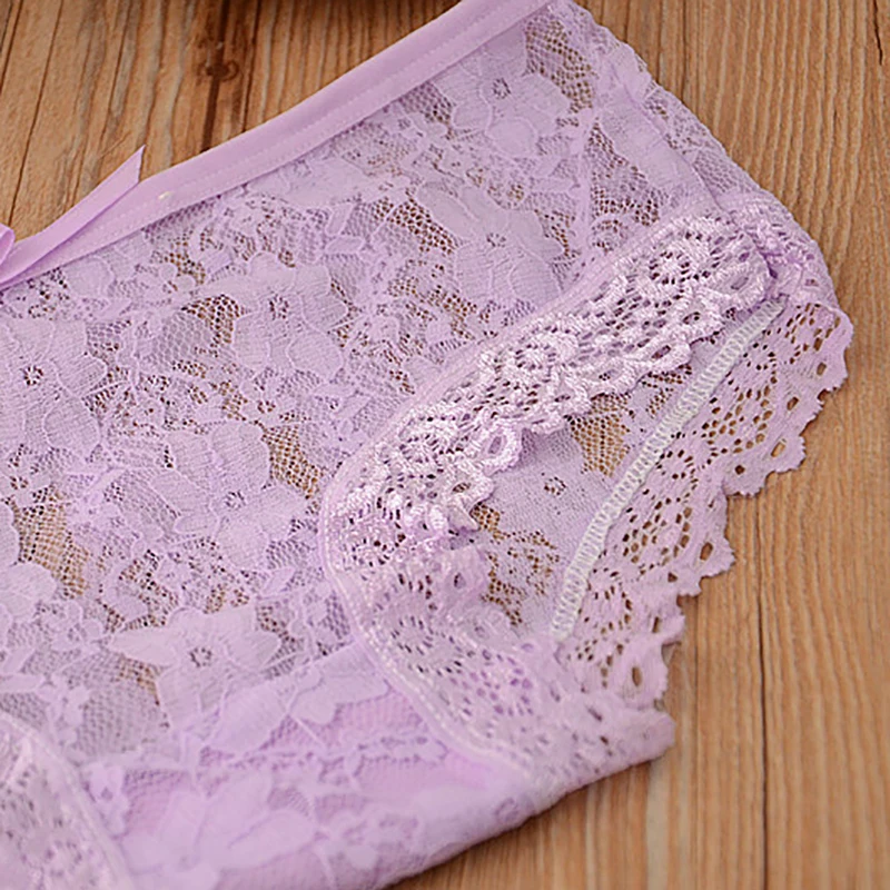 Высокое качество низкая талия кружевные сексуальные полые милые трусики для