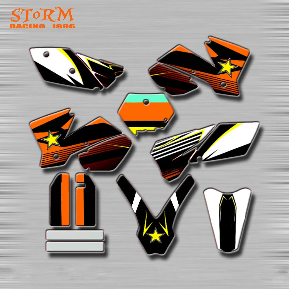 

Decals Graphics With Matching Backgounds Customize Stickers Kits For KTM SX SXS SXF SMR EXC XC XCF XCW XCFW 125-525 Motocross