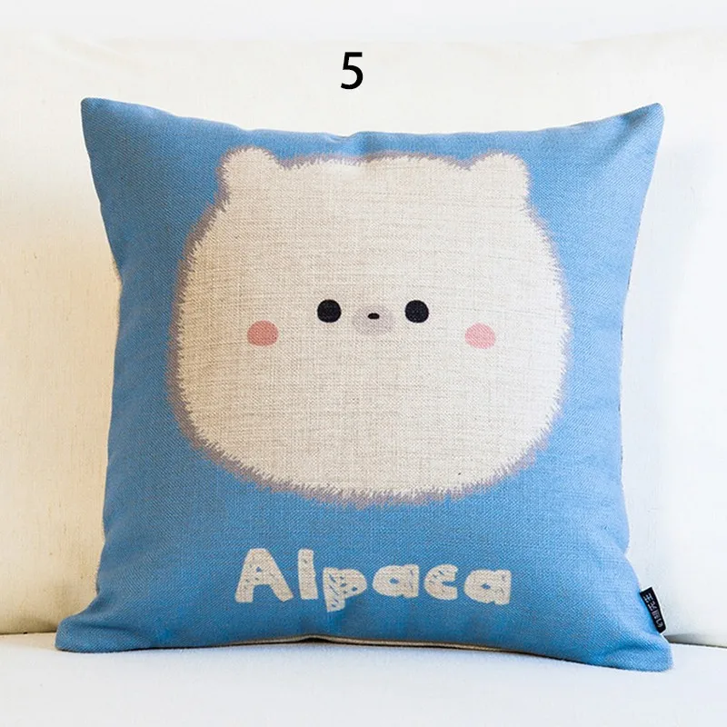 Модный хлопковый льняной чехол для подушки с изображением животных кролика