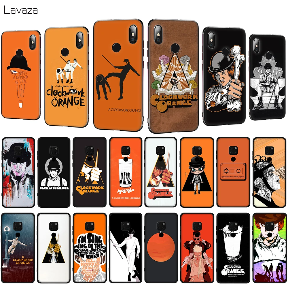 Мягкий чехол для Huawei Mate 10 20 P10 P20 P30 Lite Pro P Smart из ТПУ с оранжевой пленкой Lavaza A Clockwork
