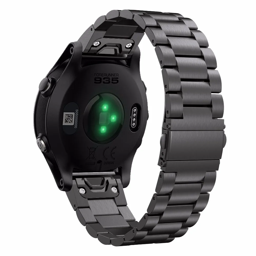 20 мм 22 26 Нержавеющая сталь ремешок для Garmin forerunner Fenix 3 5 935 5X 5S Quick Release смотреть группы браслет