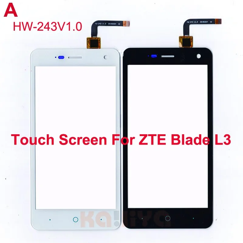 Черный, белый сенсорный экран для zte Blade L3, стеклянный объектив, сенсор 5,0 дюйма, передняя сенсорная панель, замена для версии HW-243 v1.0