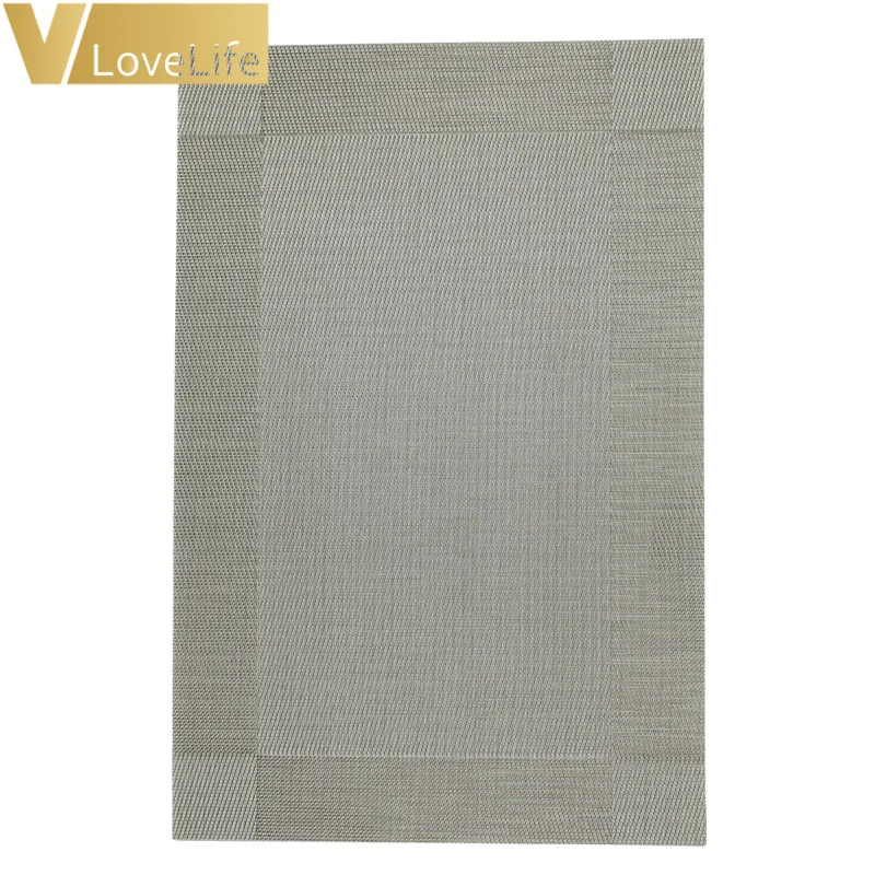 Silver Grey 1 шт. ПВХ столовый коврик для обеденного стола колодки дискового тормоза для коврик под посуду Водонепроницаемая скатерть накладка Нескользящая накладка Цвета - Цвет: Silver Grey