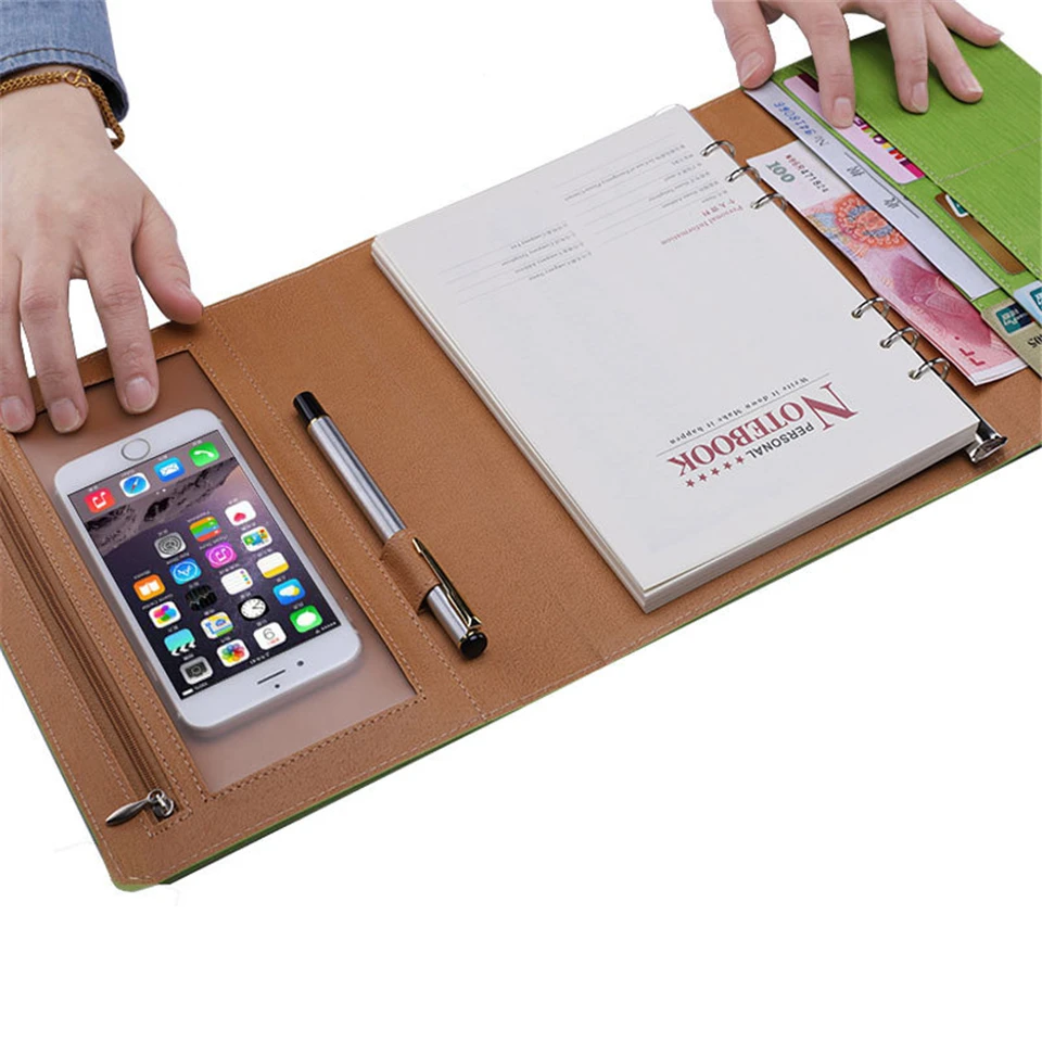 A5 Бизнес спираль кожа Тетрадь твёрдая обложка для дневника три раза DokiBook Pad