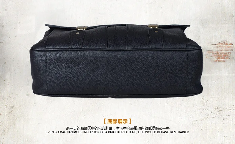 2017 Для мужчин Повседневное Портфели Бизнес плеча кожи коровы большой Курьерские