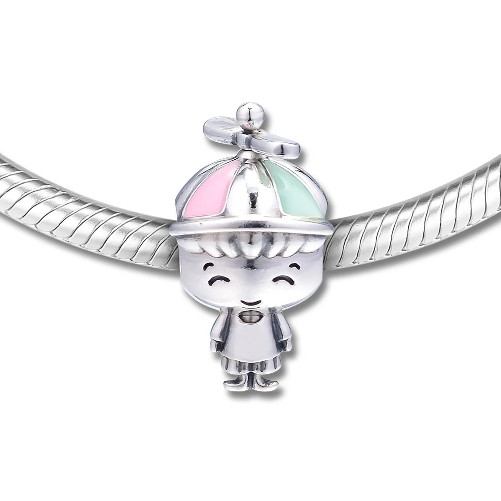 

DIY Fits for CKK Charms Bracelets Propeller Hat Boy Beads 100% 925 Sterling-Silver-Jewelry Free Shipping